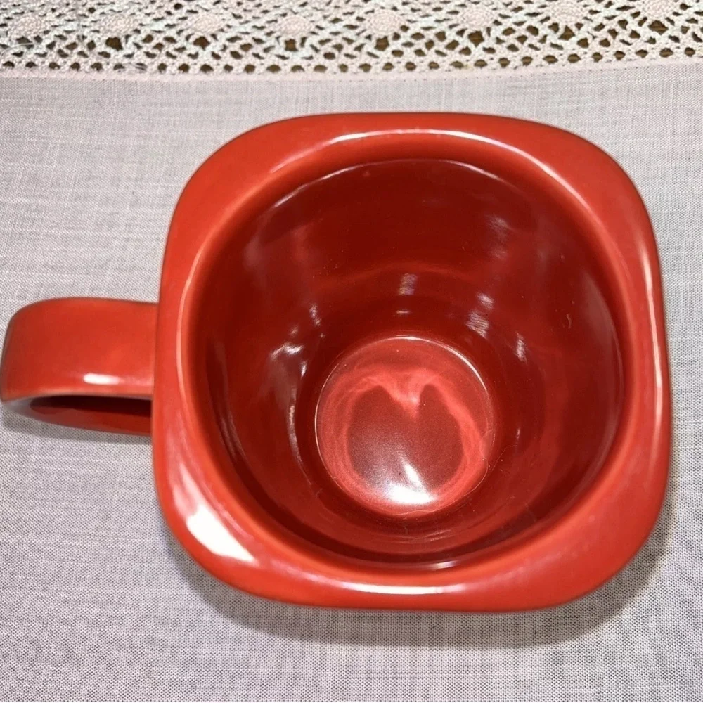 Starbucks 2004 Red Snowflake Square Coffee Mug - Picture 3 of 4